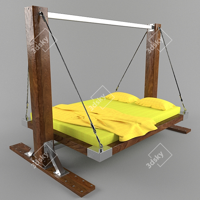 Skyrock Bed: Relax and Swing 3D model image 1