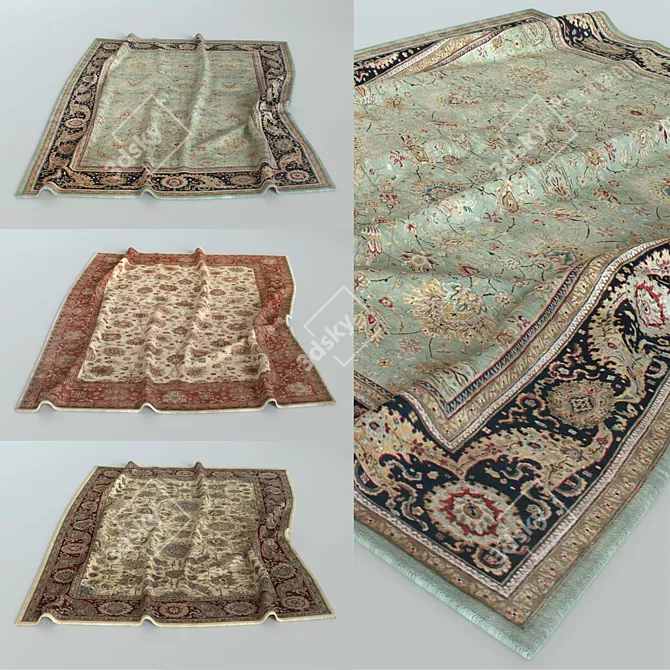Folding Carpet: Classic Textures 3D model image 1