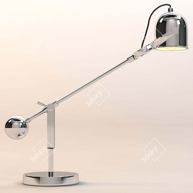 Sleek RCHER Task Lamp 3D model image 1