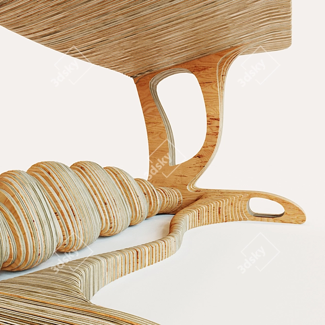 Parametric Writing Table 3D model image 3