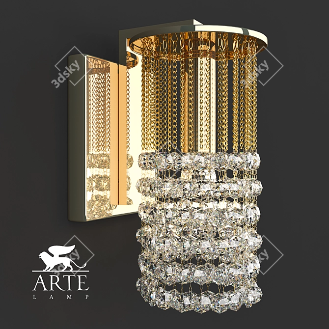 Arte Lamp Gold Crystal Wall Sconce 3D model image 1