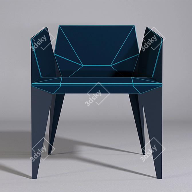 Plastic Chair with Designer Touch 3D model image 1