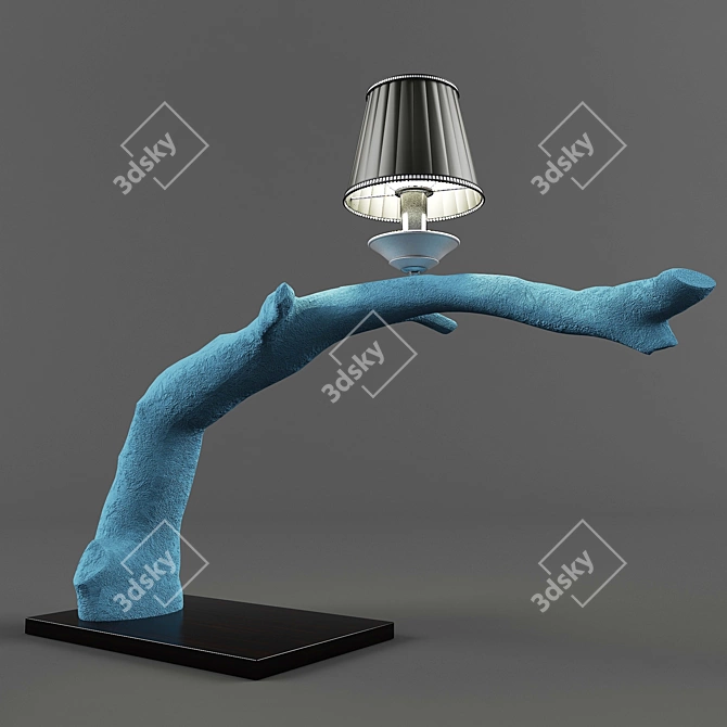 Rustic Driftwood Lamp 3D model image 1