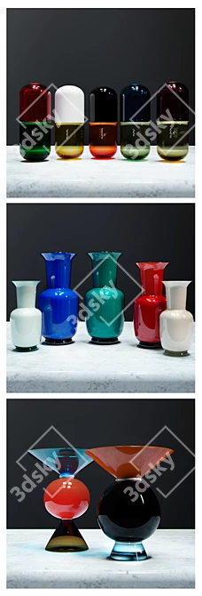 Title: Venini Vases Collection - Beautifully Designed & Versatile 3D model image 2