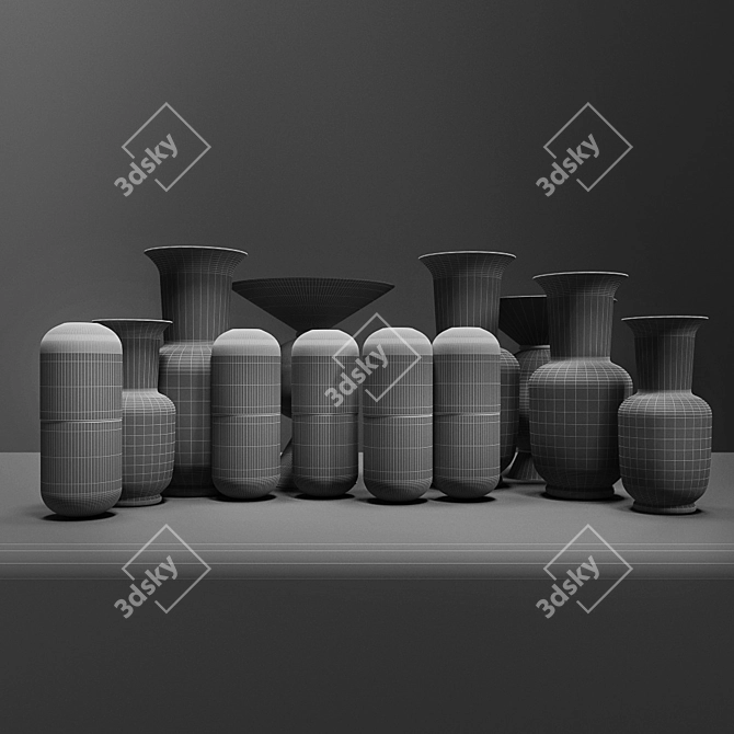 Title: Venini Vases Collection - Beautifully Designed & Versatile 3D model image 3