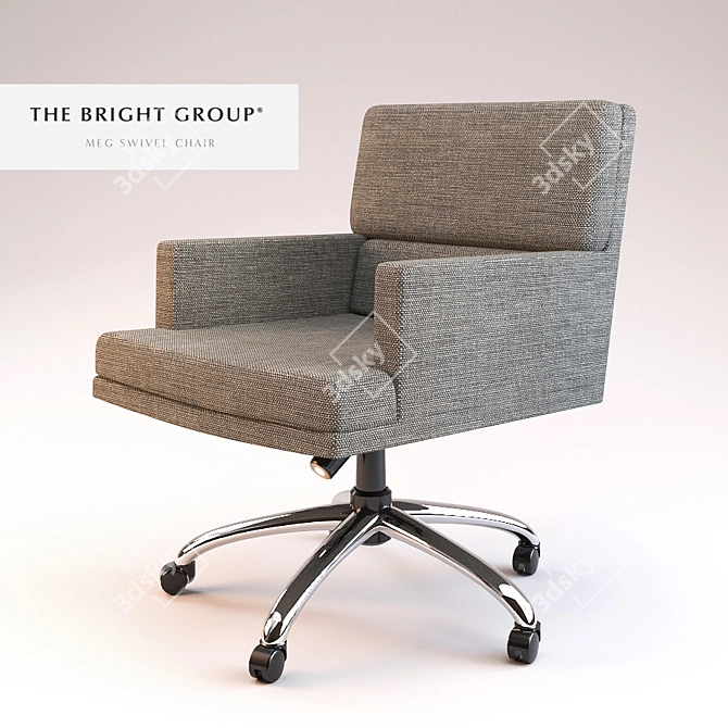 Elegant Swivel Chair | W24.5" D31" H37.5 3D model image 1