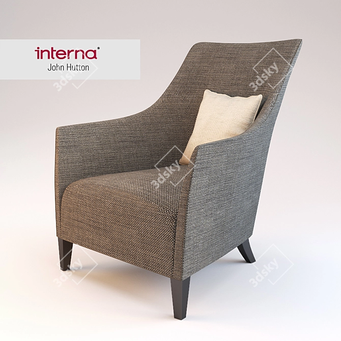 Modern Elegance: John Hutton's Armchair 3D model image 1