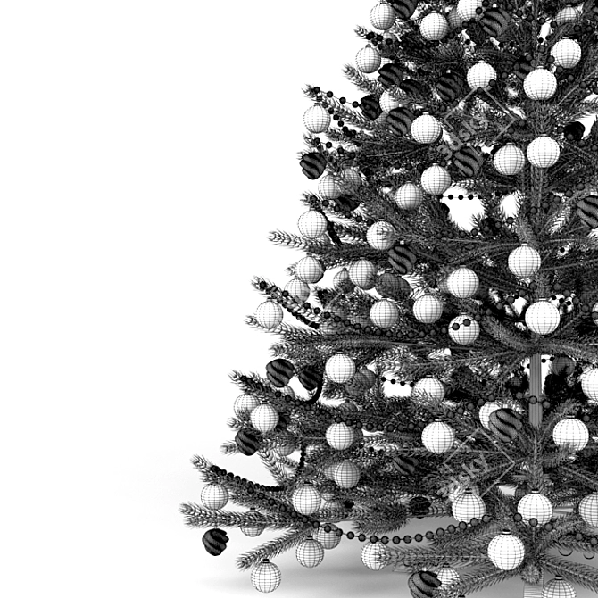 Festive Evergreen Christmas Tree 3D model image 3