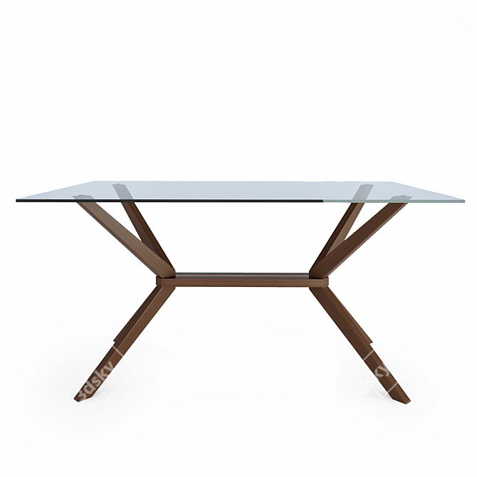 Sleek Magna Glass Dining Table 3D model image 2