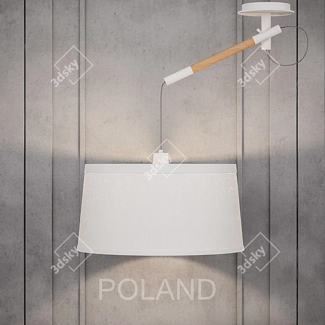 Elegant Polish Chandelier 3D model image 1