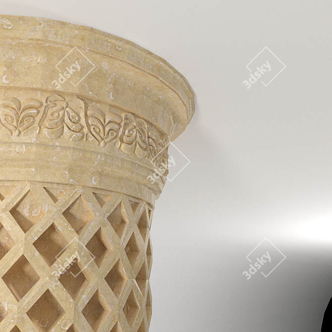 Stylish Outdoor Pillar 3D model image 2