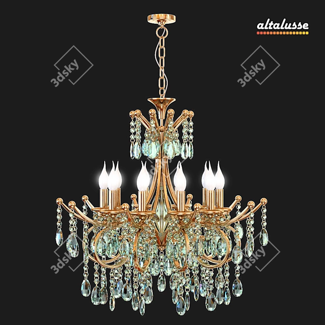 Elegant Altalusse INL-24589K-01 Chandelier 3D model image 2