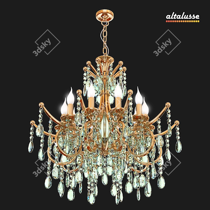 Elegant Altalusse INL-24589K-01 Chandelier 3D model image 3