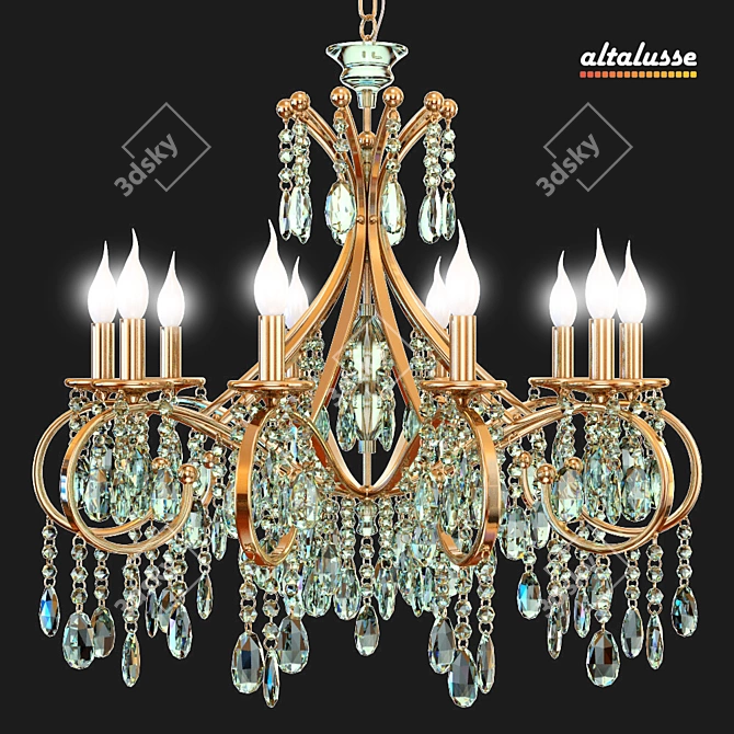 Elegant Altalusse Chandelier 3D model image 1