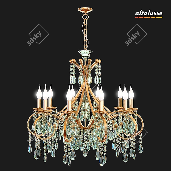 Elegant Altalusse Chandelier 3D model image 2