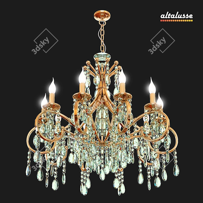 Elegant Altalusse Chandelier 3D model image 3