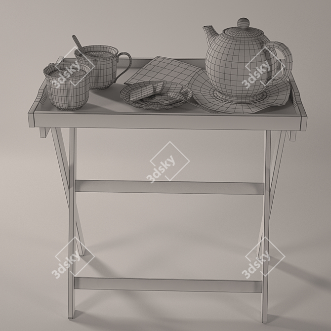 Modern MARYD Serving Table - Versatile and Elegant 3D model image 2