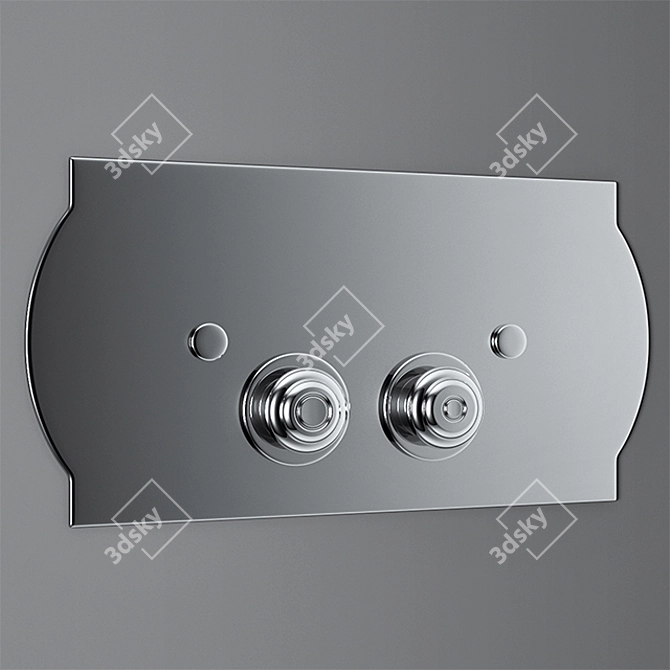 Elegant Flusher Button 3D model image 2