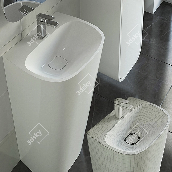 DEA Washbasin: Modern Design, Ideal for Any Bathroom 3D model image 3