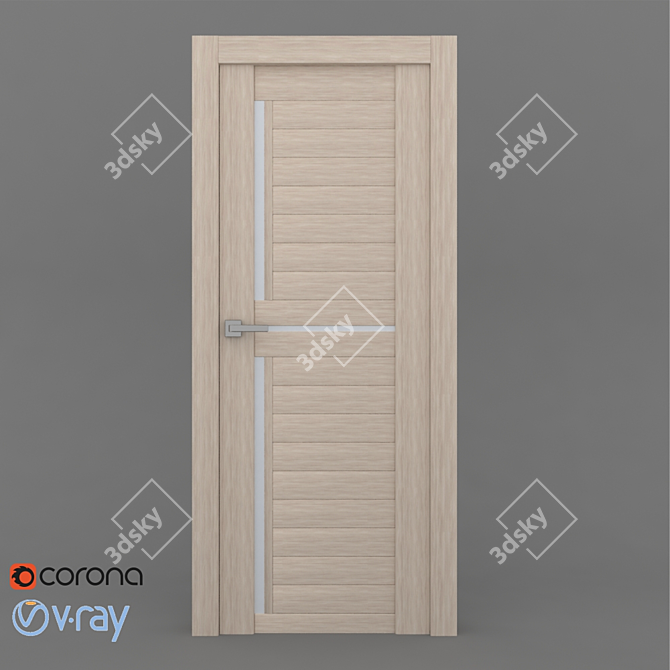 Modern Interiors: Textured Door 3D model image 1