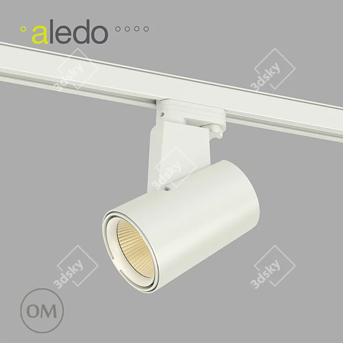 Sleek LED Track Light 3D model image 1