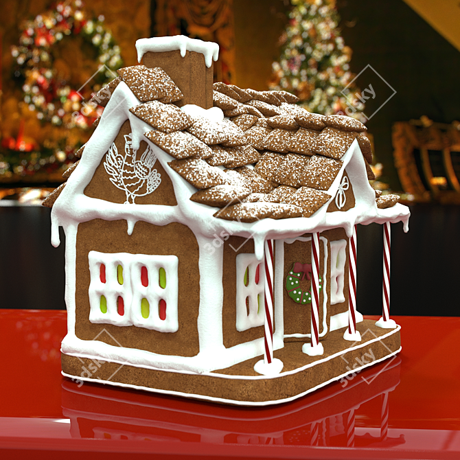 Christmas Gingerbread House: Russian Tradition 3D model image 1