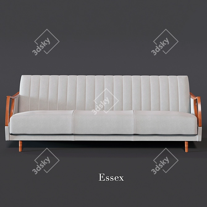 Luxurious 3-Seater Essex Sofa 3D model image 1