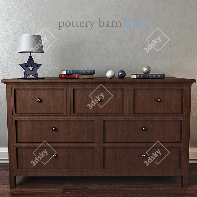 Pottery Barn Elliott Dresser 3D model image 1