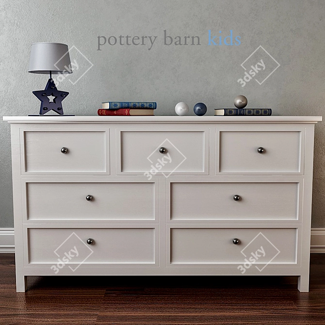 Pottery Barn Elliott Dresser 3D model image 2