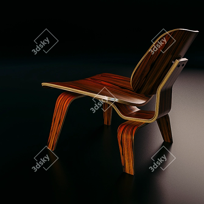 Modern Elegance: Eames Plywood Lounge 3D model image 2