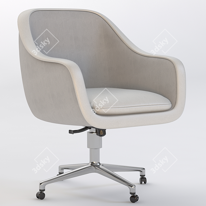 Contemporary Bumper Lounge Chair 3D model image 1