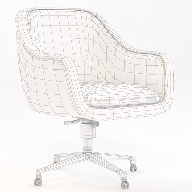 Contemporary Bumper Lounge Chair 3D model image 2