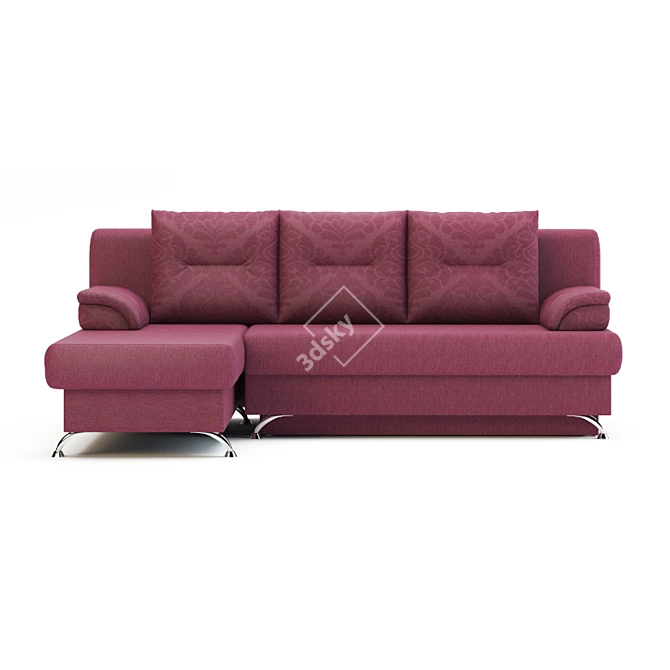 Laguna Study Corner Sofa - Sleek and Functional 3D model image 1