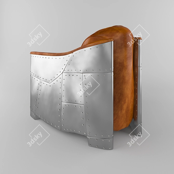 Douglas Armchair A059: Contemporary Comfort and Style 3D model image 3