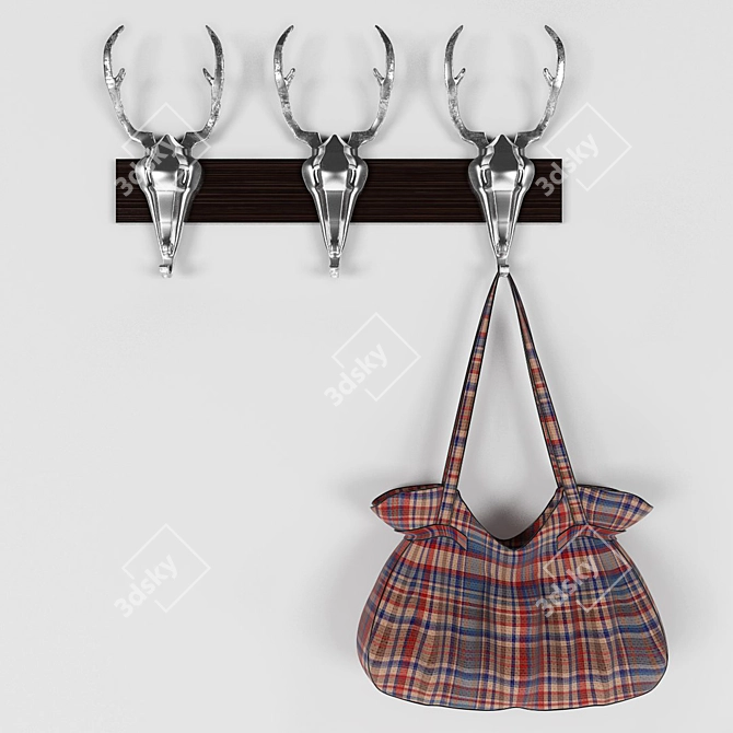 Stylish Deer Decorative Hanger 3D model image 1