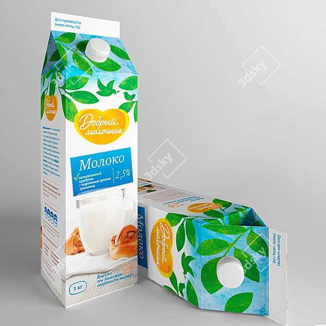 Pure Dairy Delight 3D model image 1