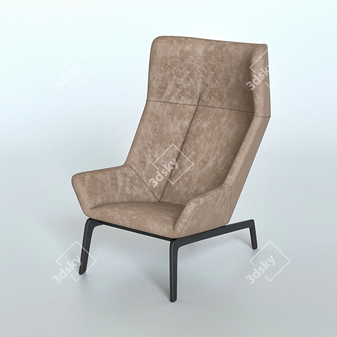 Elegant Romb Armchair 3D model image 1