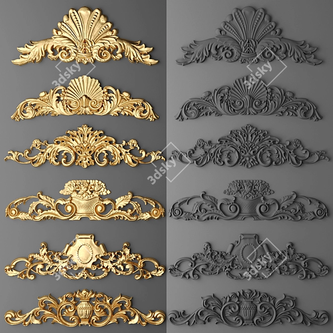 Decorative Stucco Kit 3D model image 1