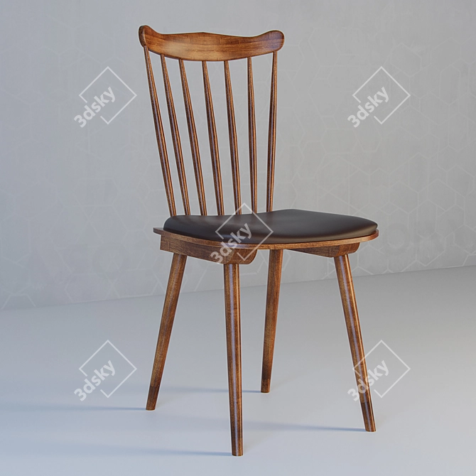 Mistinguett Scandinavian Chair 3D model image 1