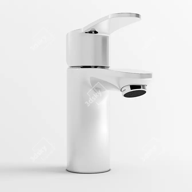 Sleek Eurostyle Basin Mixer 3D model image 1