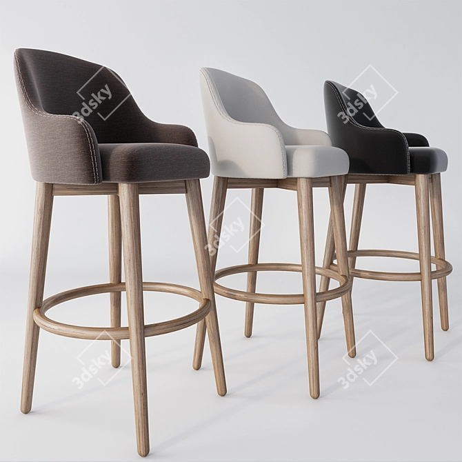 Elevate Your Space with a Modern Bar Chair 3D model image 1