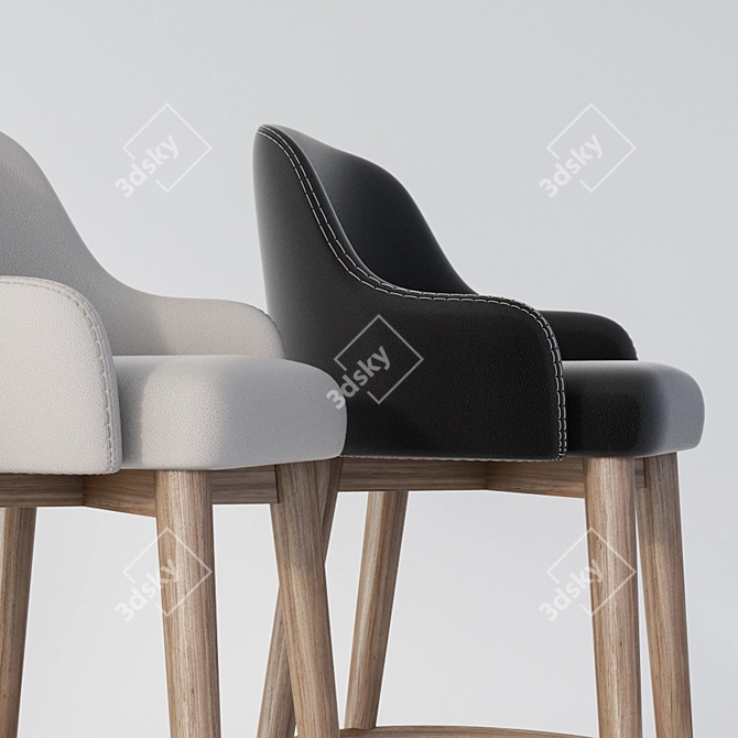 Elevate Your Space with a Modern Bar Chair 3D model image 2
