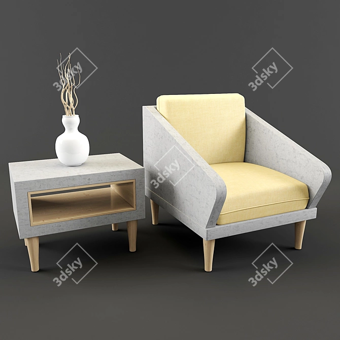 Contemporary Furnishings 3D model image 1