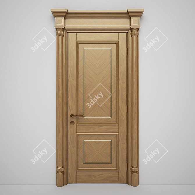 Classic 1010mm Entry Door 3D model image 1