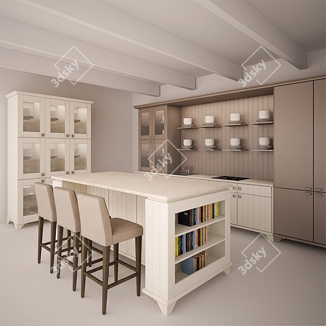 Classic Kitchen by Leitcht 3D model image 1