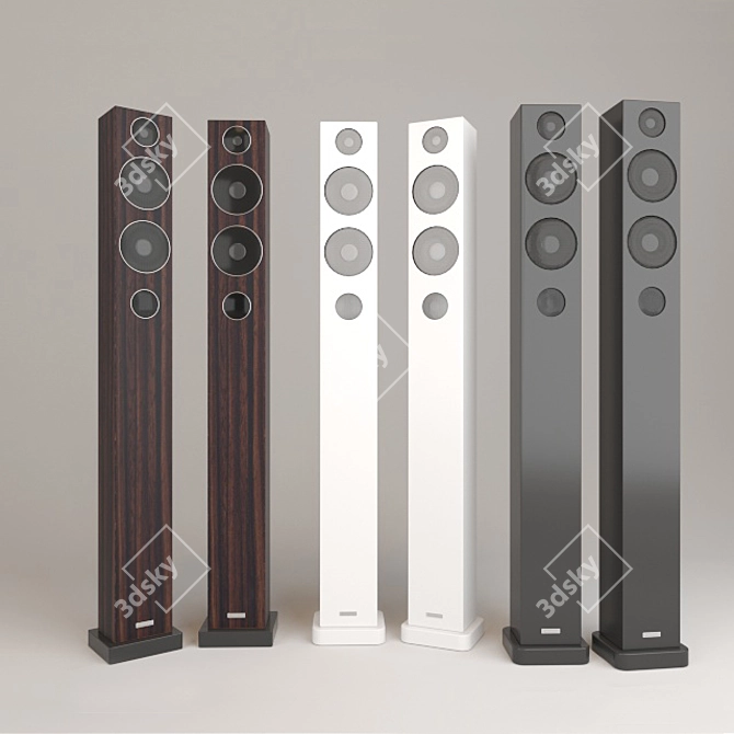 Monitor Audio Floorstanding Speakers 3D model image 1