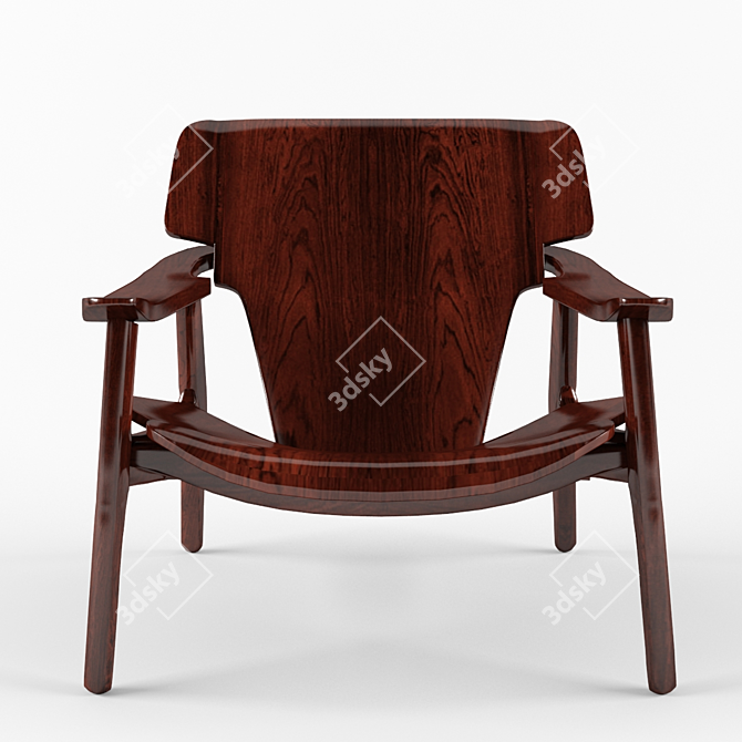 Modern Diz Armchair by Sergio Rodrigues 3D model image 3