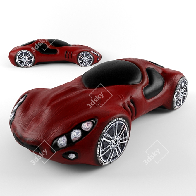 Customizable Clay Car Figurines 3D model image 1