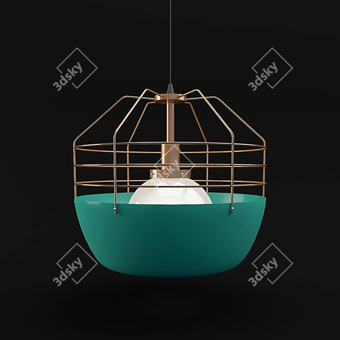 HANDLE Studio Plastic Ceiling Lamp 3D model image 1