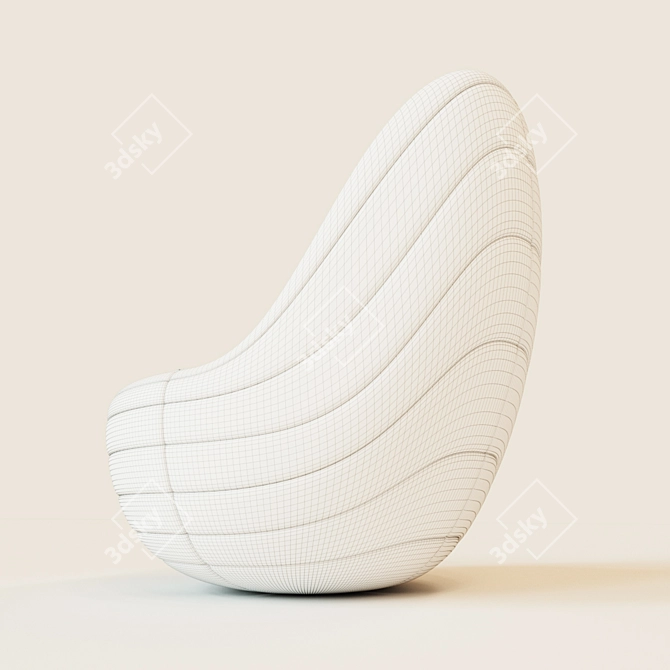 "Luxurious Leather Chair: SOFT 3D model image 3